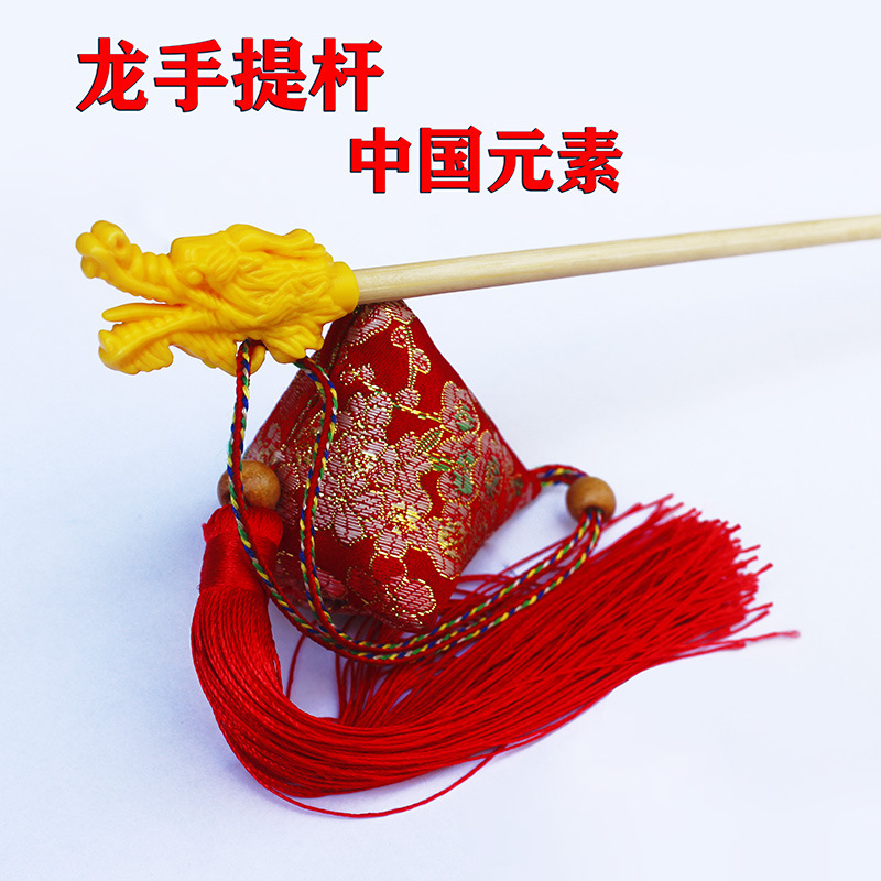 Portable pole 6mm bamboo material perforated hook handle lantern fan handmade lantern pole diy accessories factory