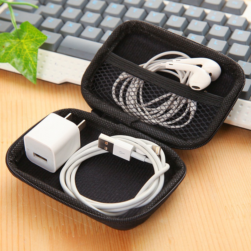 Travel Large-Capacity Mobile Phone Charger Data Cable Storage Bag Anti-Pressure Power Bank Earphone Bag Digital Organizer Bag