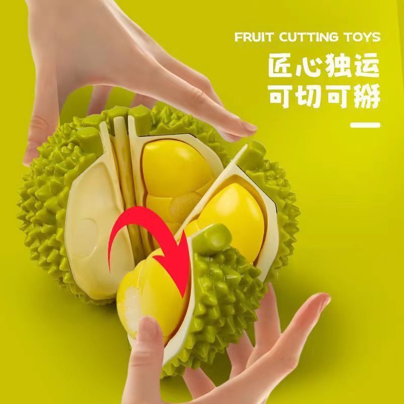 Children's Play-house Fruit-cutting Simulation Toy Girl's Kitchen Vegetables Peelable and Bite Fruits and Vegetables Durian