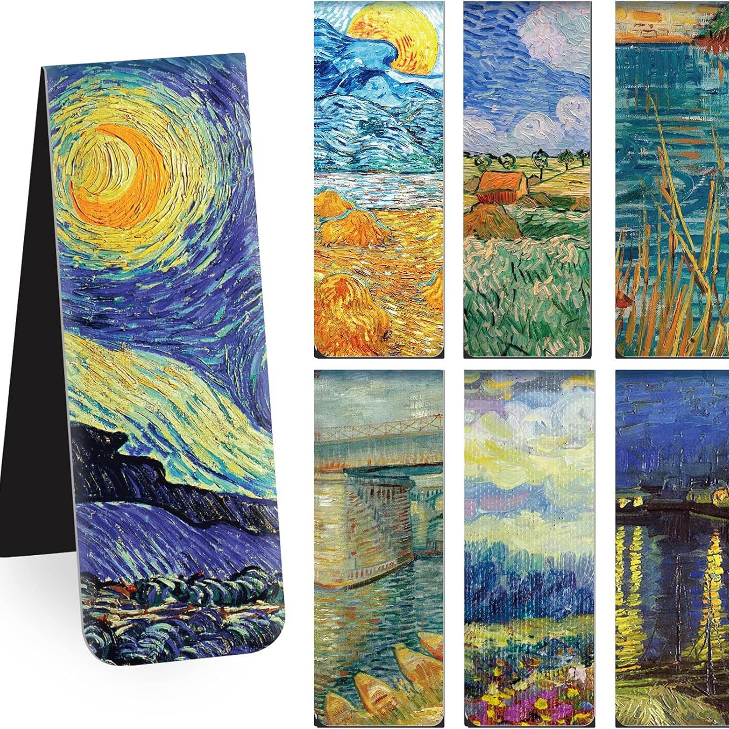 Factory Customized Blank Pure Color Morandi Color Magnetic Bookmark Bible Cross Butterfly Animal Oil Painting Bookmark