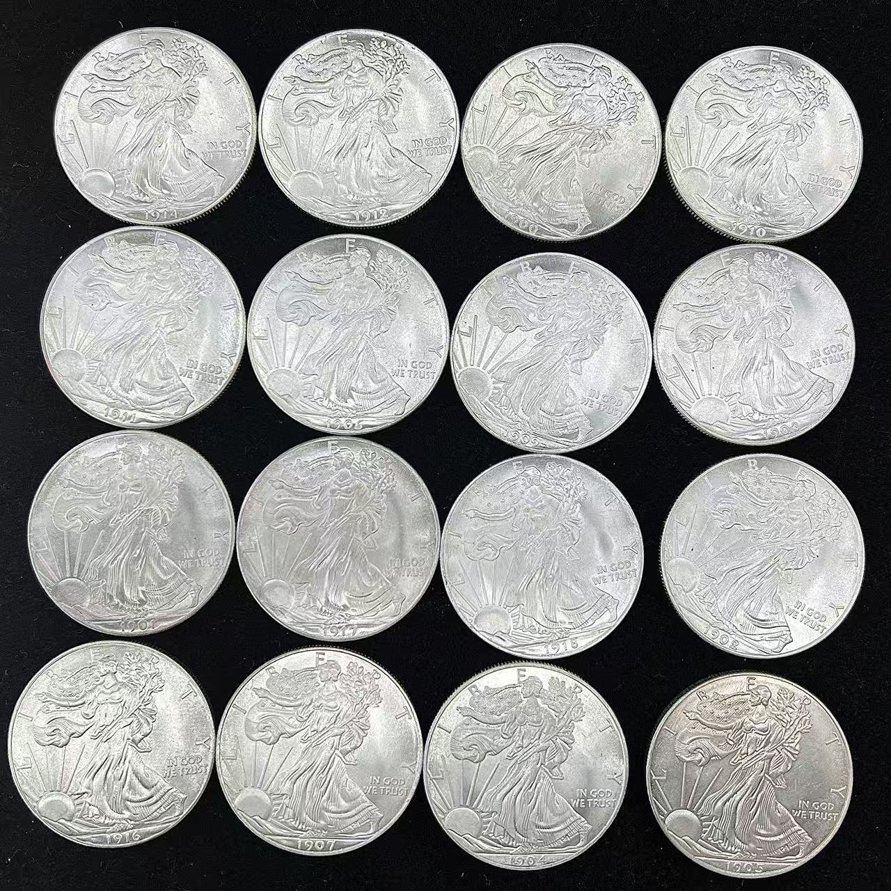 Памятная монета 38мм с изображением американского Статуи Свободы и летящего орла, 38 разных годов, может заменить серебряный доллар