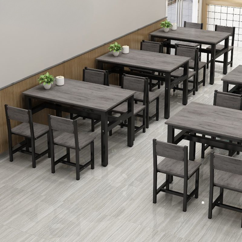 Dining Table and Chair Combination Fast Food Restaurant Noodle Shop Snack Breakfast Restaurant Table Catering Commercial Household Rectangular Economical