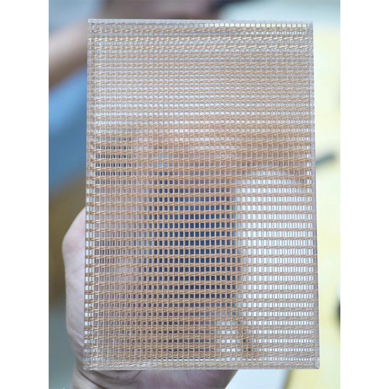 Wire Clip Painting Glass Double-Layer Art Entrance Screen Partition Clip Juan Art Landscape Painting Tempered Glass Made to Order