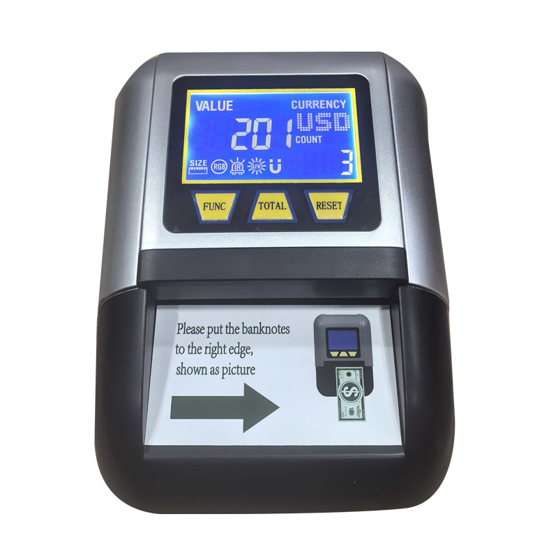 Small Handheld Portable Dollar and Euro Foreign Currency Detector with Built-In Lithium Battery Multi-Country Currency Detector to Detect Authenticity