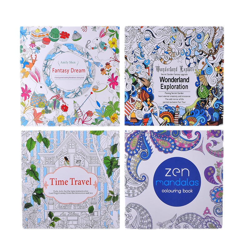 Spot Cross-Border Small Size Secret Garden Coloring Book Adult Stress Relief Coloring Book Children's Educational Graffiti Painting Book