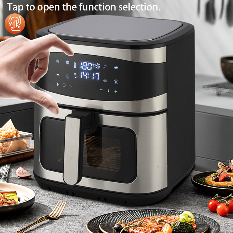 Домашний большой емкости аэрогриль умный сенсорный электрический фритюрник многофункциональный аппарат для фри оптовая продажа
