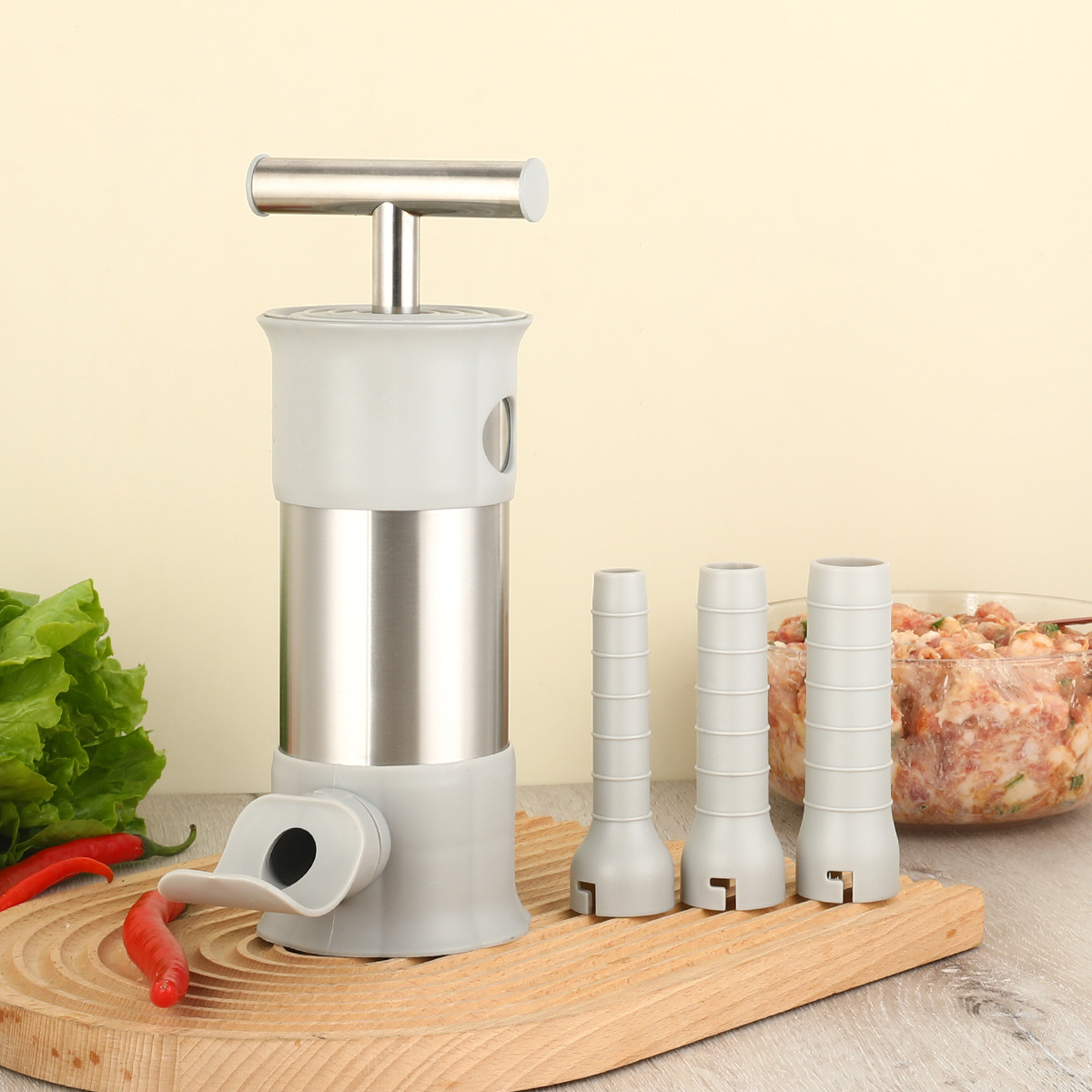 Enemator manual enemator household homemade sausage artifact stainless steel meatball tool stainless steel enemator