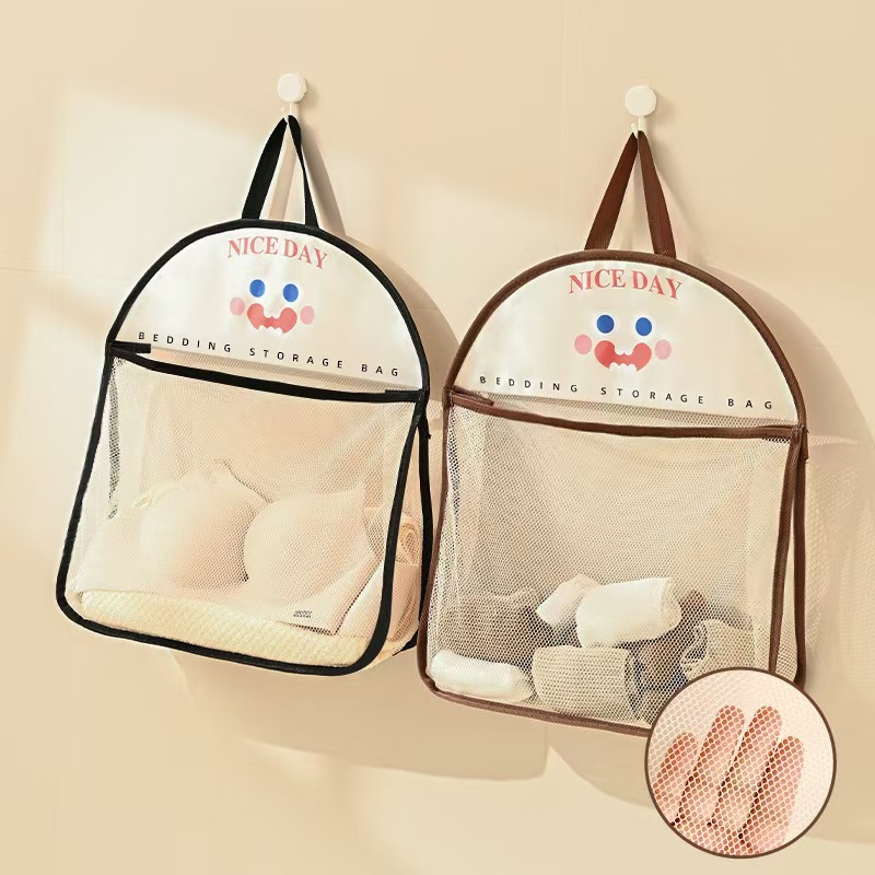 Underwear Storage Bag Wall-mounted Storage Hanging Bag Wardrobe Door Rear Underwear Socks Storage Bag Multifunctional Clothes Net Pocket