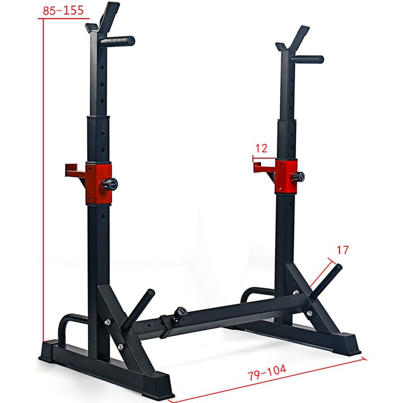 Adjustable squat rack one-piece weight bench weight rack barbell rack can be matched dumbbell bench strength training squat rack