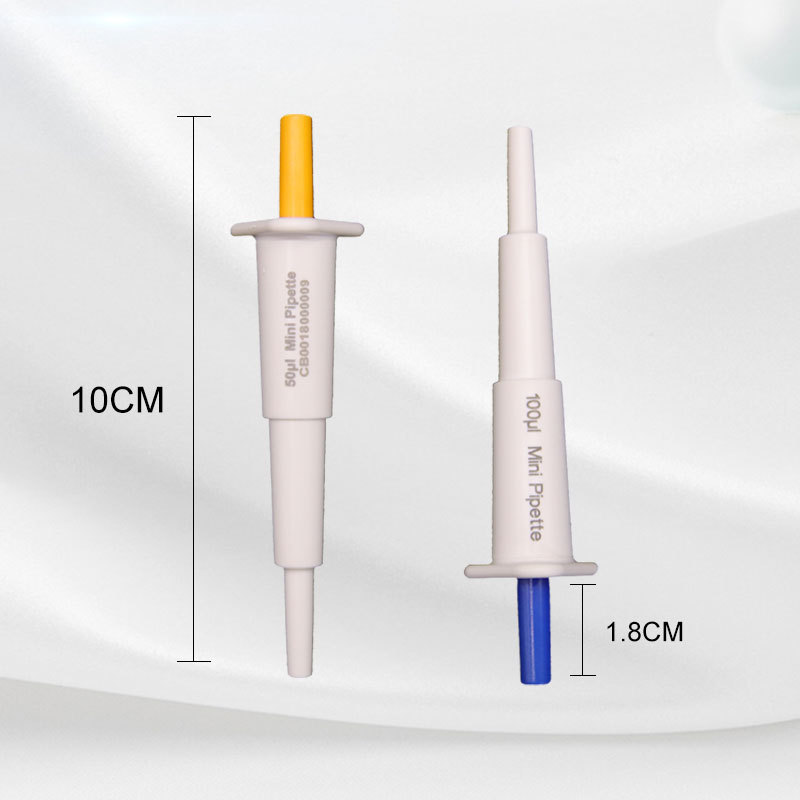 White mini pipette 100ul fixed pipette 50ul small micro sampler mini pipette gun