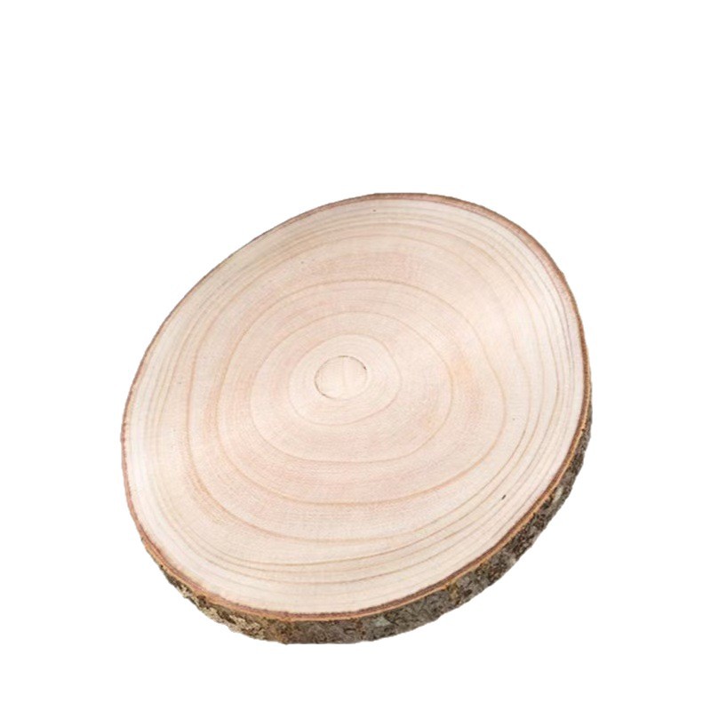 Paulownia Wood Chips Round Wood Chips DIY Hand Painting Materials Handmade Logs Wood Chips Kindergarten Decoration Annual Ring Wood