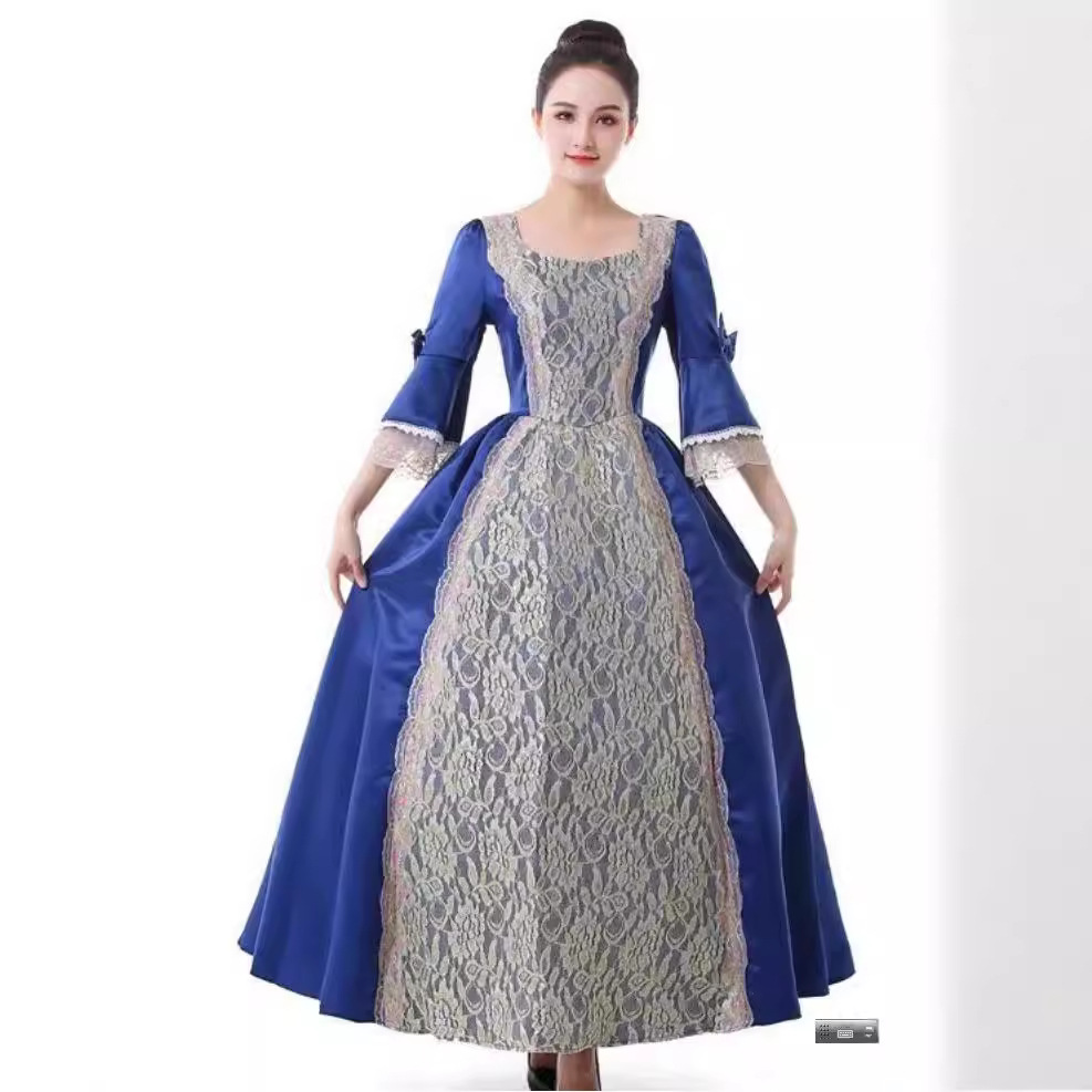 Cross-Border Luxury Handmade Mid-Sleeve Gold Appliqué Muslim Dress