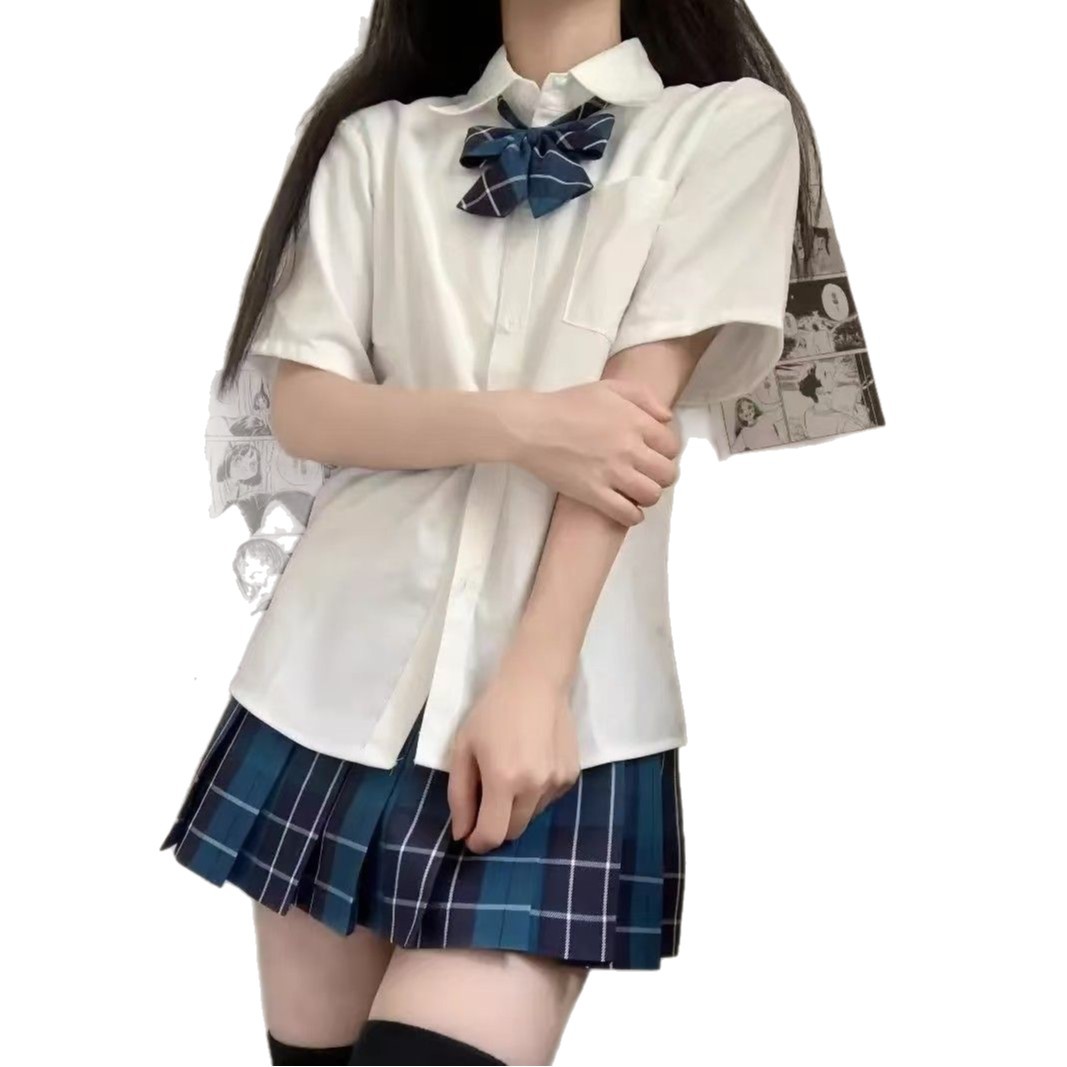 Jk Uniform Basic Tr Fabric Jk Shirt Summer Women's Long-Sleeved Short-Sleeved Shirt Versatile School Supply Summer Preppy Style