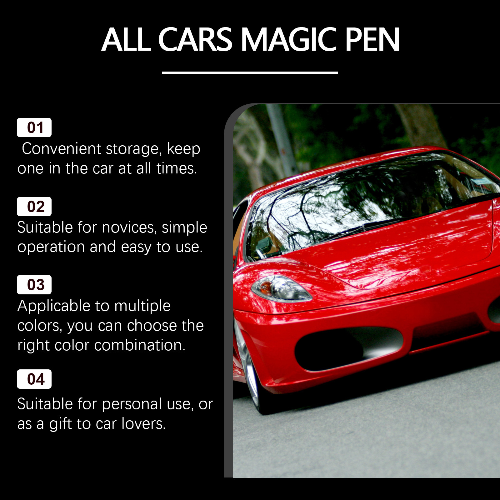 Rayhong Car Scratch Care Pen Car Paint Scratch Repair Renovation Polishing Color Touch up
