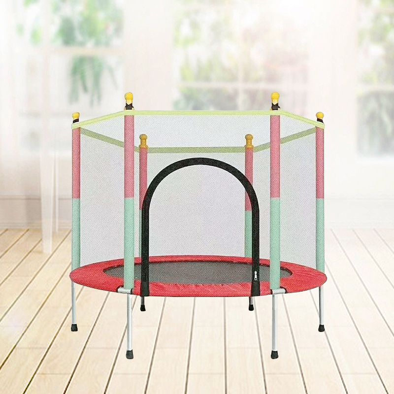 Trampoline Household Children's Indoor Baby Jumping Bed with Protection Net Family Small Jumping Bed Toy