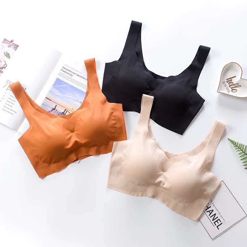 Japanese style peace of mind four generations seamless underwear women's one-piece push up wireless breathable Sports Plus Size beauty back bra women