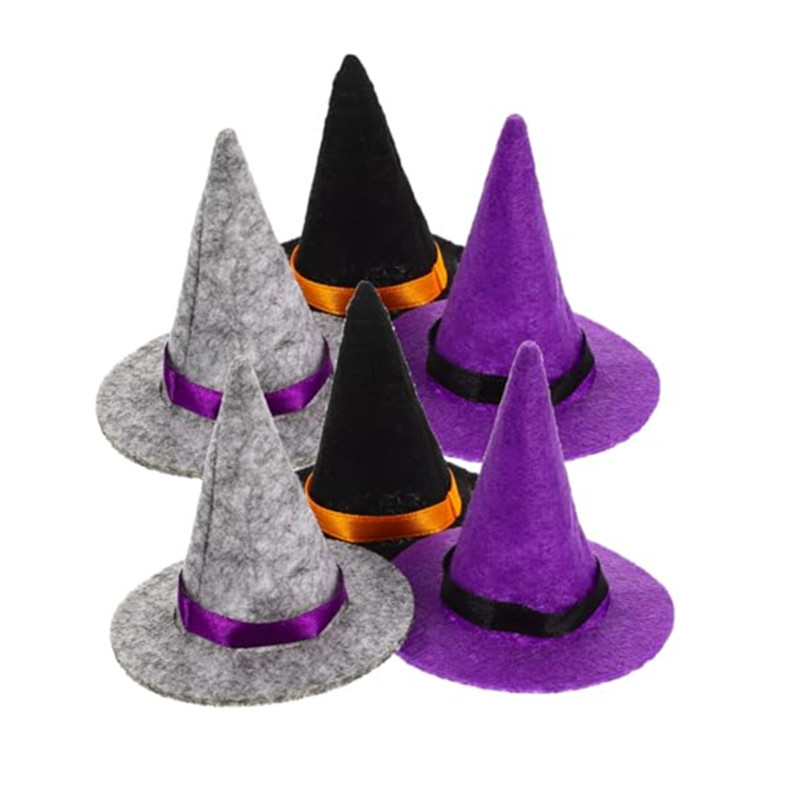Halloween Felt Mini Witch Hat Holiday Party Wine Bottle Decoration Props Witch Hat Cross-Border Spot Supply