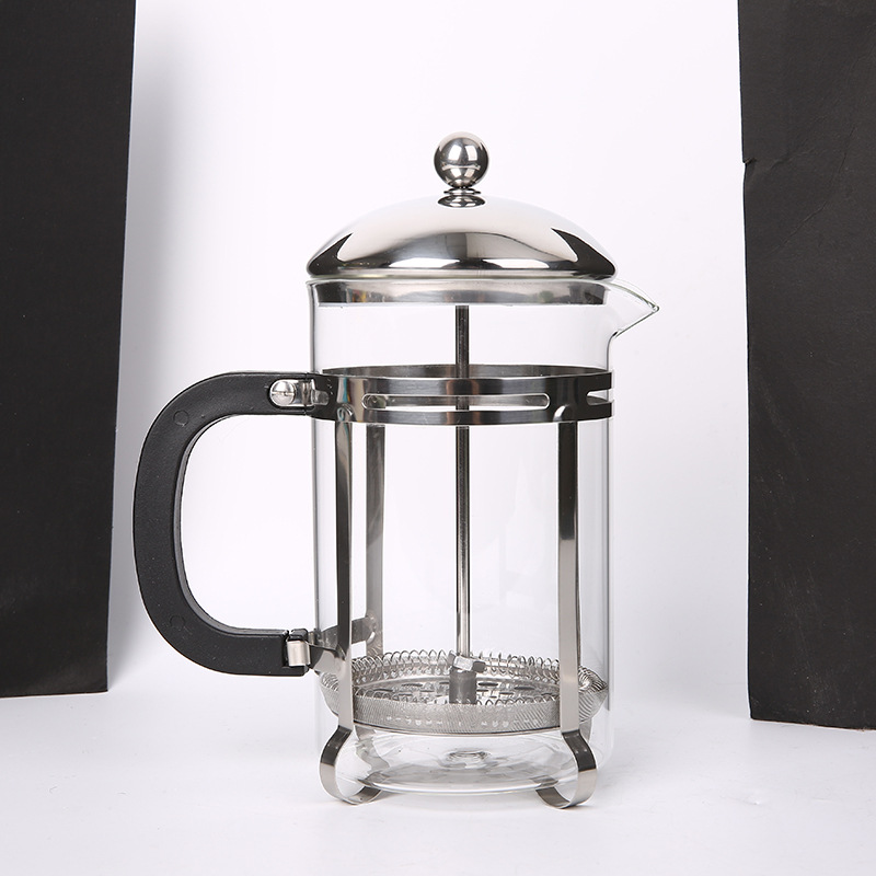 Hand-Brewed Coffee Pot, French Press Pot, Household French Press Pot, Glass Tea Maker, Hand-Pressed Filter Cup, Cold Brew Pot