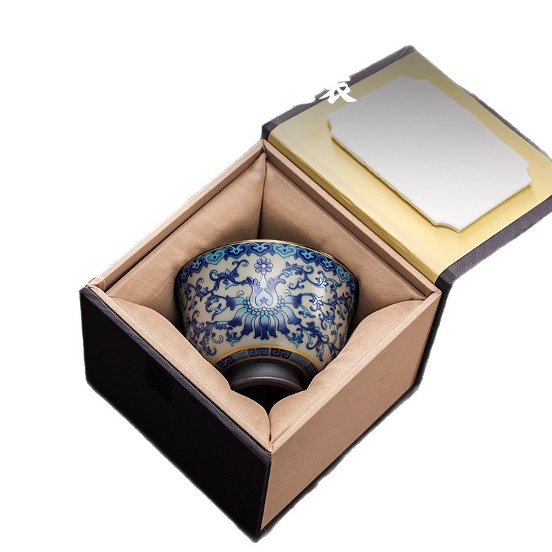 Rongshantang Four Seasons Iron Ru Kiln Tea Cup Ceramic Master Cup Single Cup Tea Cup Kung Fu Tea Cup Personal Use