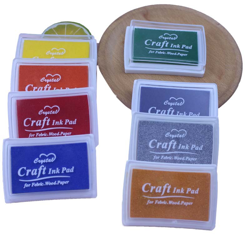 Children's DIY Concave Waist Graffiti Finger Painting Ink Pad Color Ink Pad 15 Colors Rubber Stamp Journal Stamp Ink Pad