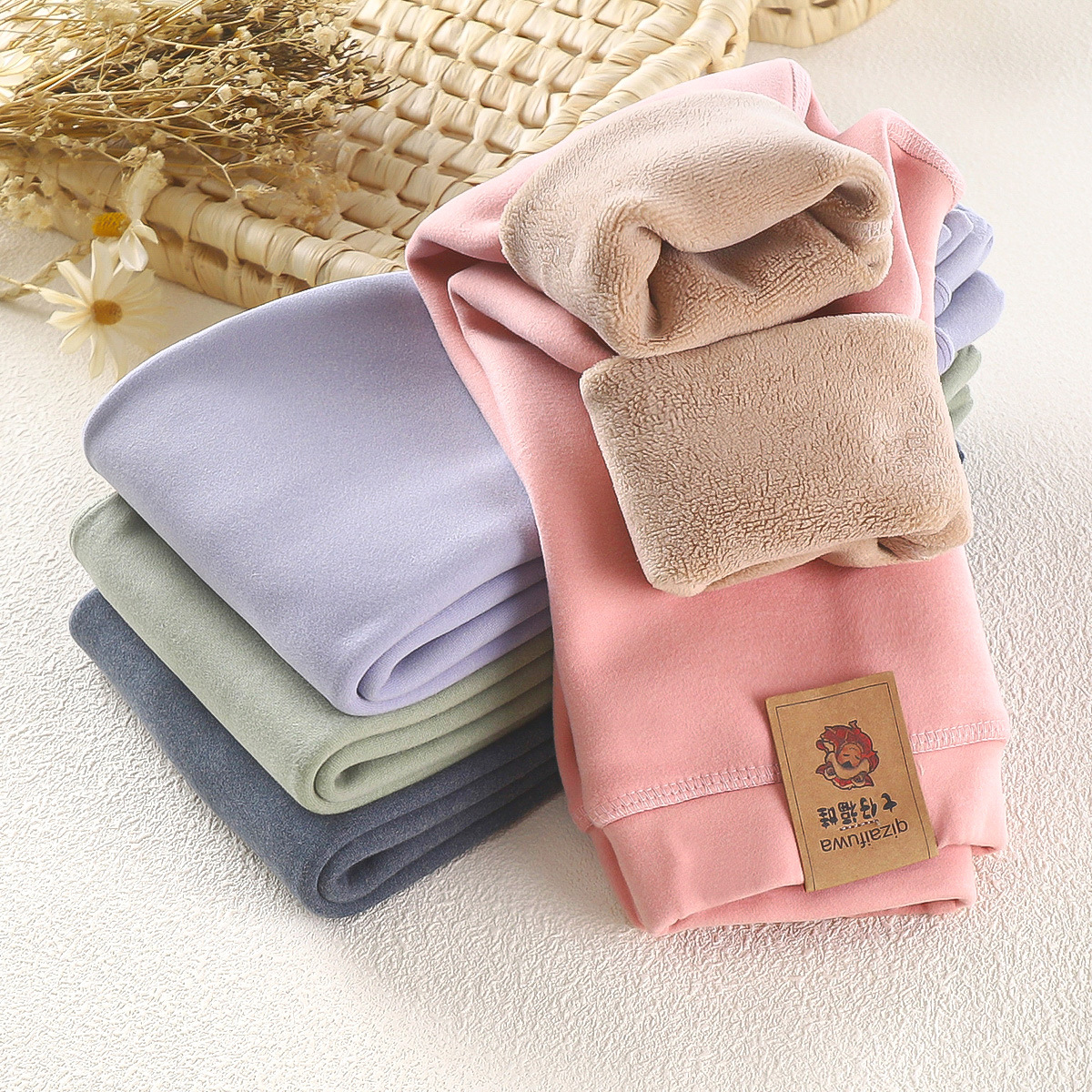 Детские олимпийские флисовые штаны для мальчиков и девочек осень и зима теплые штаны для средних и больших детей с утеплителем оптом