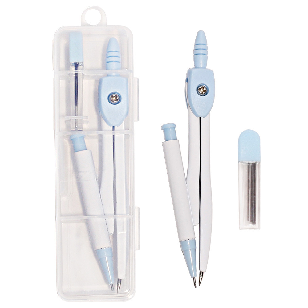 Macron Color Cute Style Compass and Ruler Set for Kidsren and Students Learning Stationery Supplies Drawing and Measuring Tools