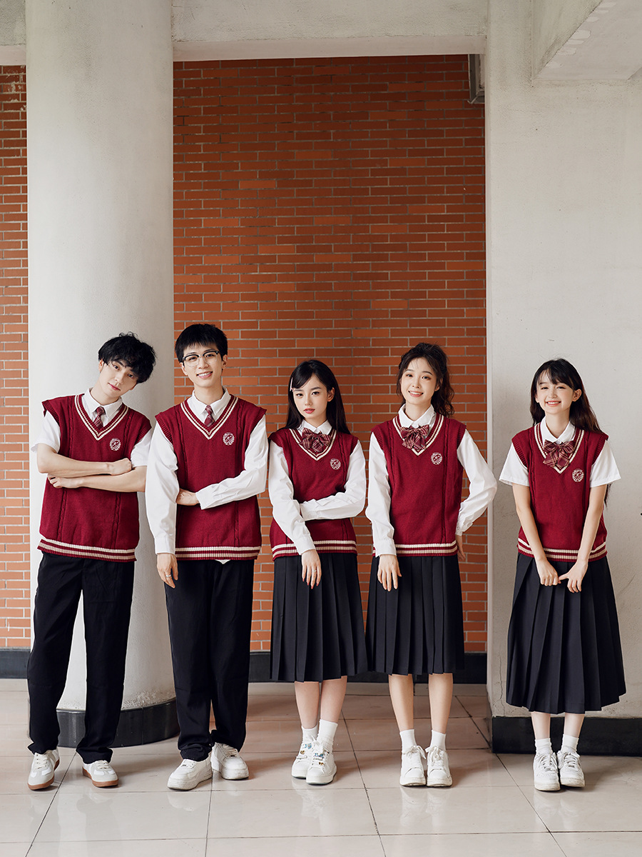 College style class uniform chorus poetry recitation performance costume junior high school students high school sports graduation school uniform suit