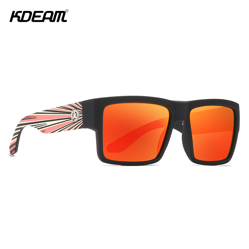 KDEAM Square Polarized Sunglasses Fashion Outdoor Fishing Glasses CYRUS Men's Sports Sunglasses KD093