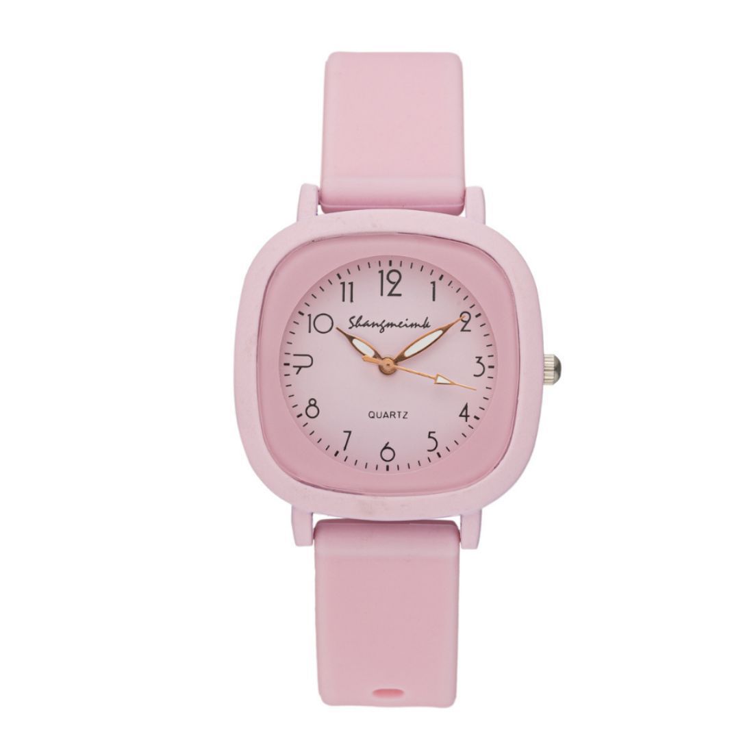 Milk Candy Color Children's Watch Women's Student Simple Temperament Japanese Style Cute Soft Girl Little Fresh Girl's Quartz Watch