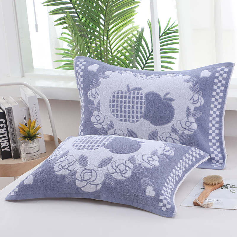 Terry Pillow towel double-sided fuzzing adult increase thick soft couple cartoon twist old-fashioned absorbent factory wholesale