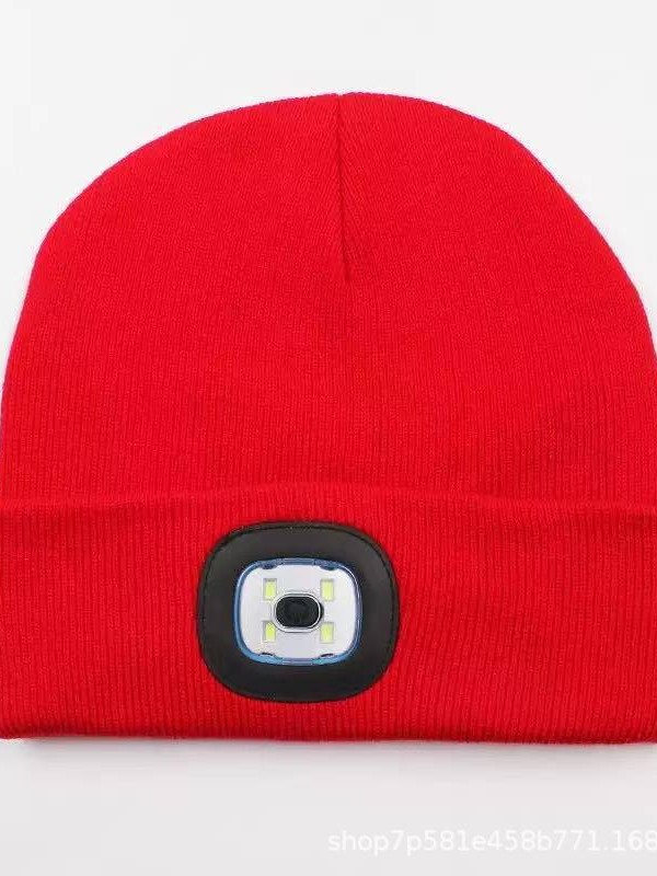 Rechargeable Knitted Hat with Light, Led Light Hat, Luminous Led Knitted Hat, Led Luminous Knitted Hat, USB Hat Light