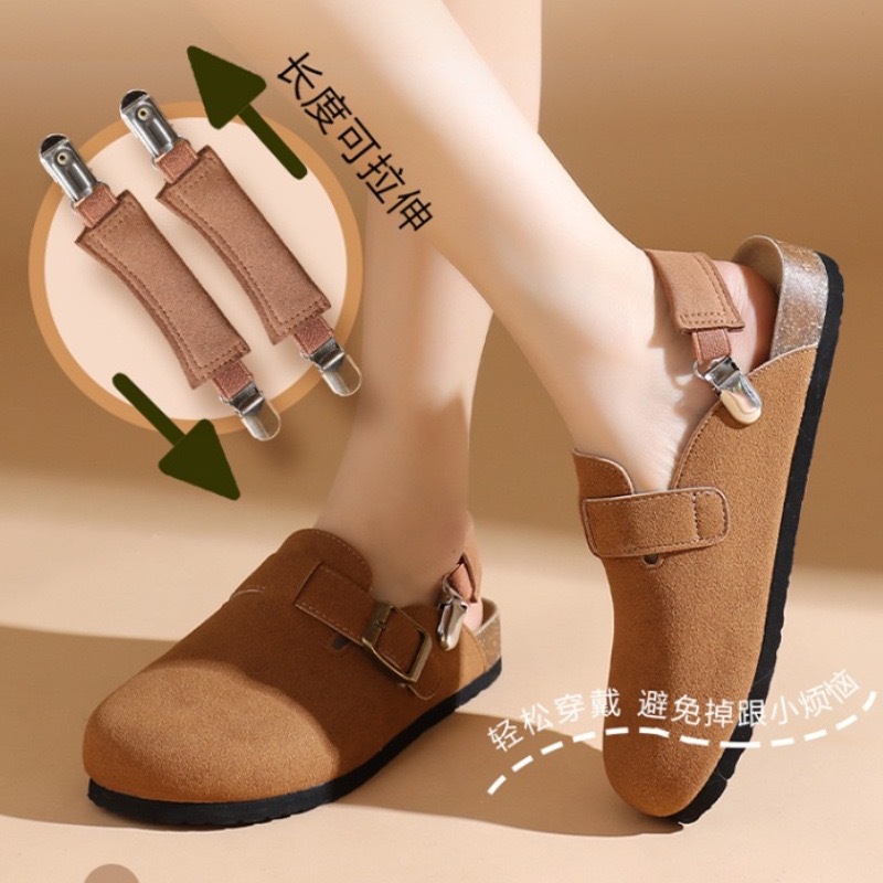 Популярные сланцы в стиле Биркенштока с полустяжкой, противоскользящей пряжкой, искусственной кожей и эластичным ремешком, аналогичные стилю популярных блогеров, ретро