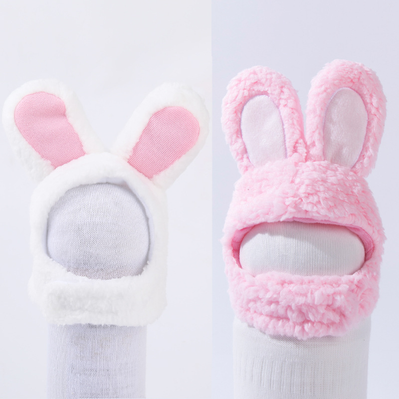 Шапка для кошек в виде белого кролика, реквизит для выступлений, шапка с ушками для домашних животных