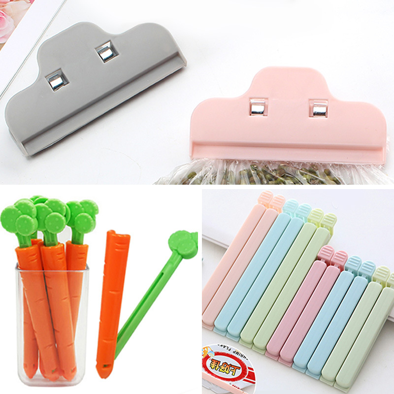 Многоцветный пластиковый зажим для упаковки, зажим для пакетов с закусками, многофункциональный большой зажим для упаковки, зажим для пакетов с продуктами