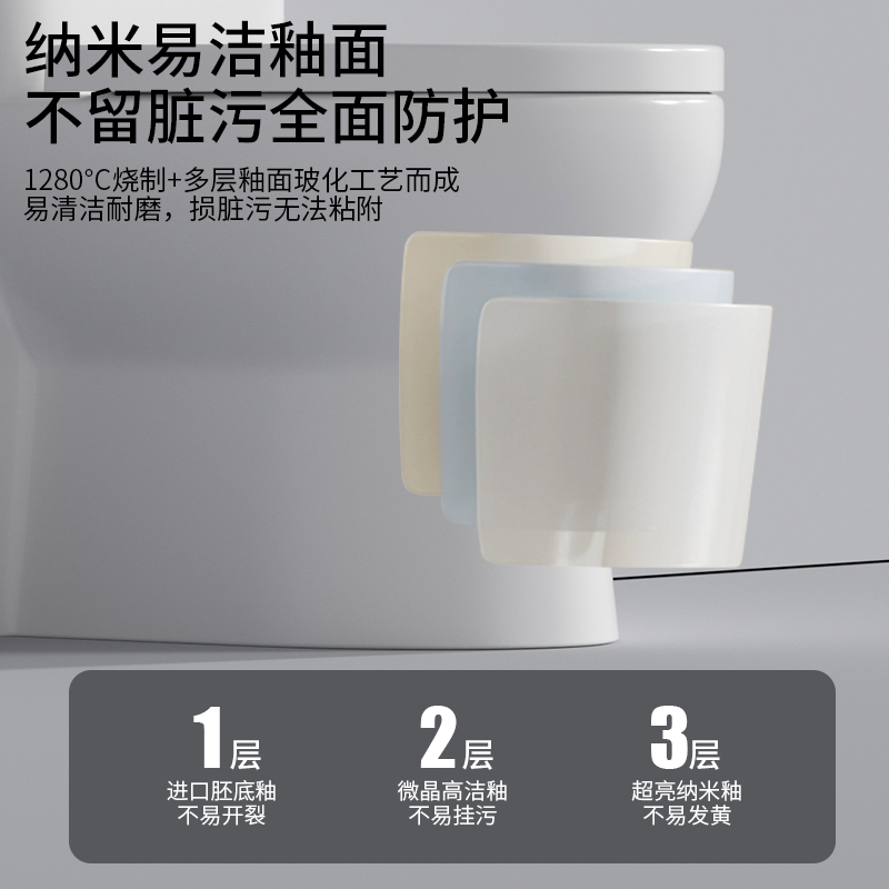 New Model Household Toilet Seat Wall-Mounted Large Diameter Bathroom Flush Direct Flush Type 15200350450550 Pit Distance