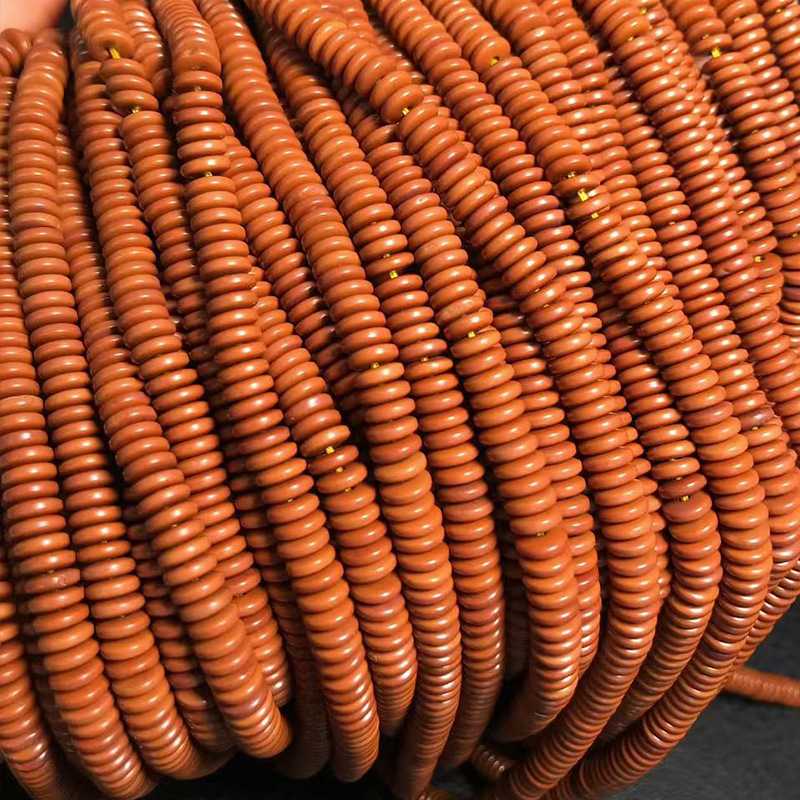 Olive Core Carved Flat Flying Saucer Model 6X2Mm, Circumference about 45cm, Selected Old Oil Core Flat Flying Saucer Model Spacer