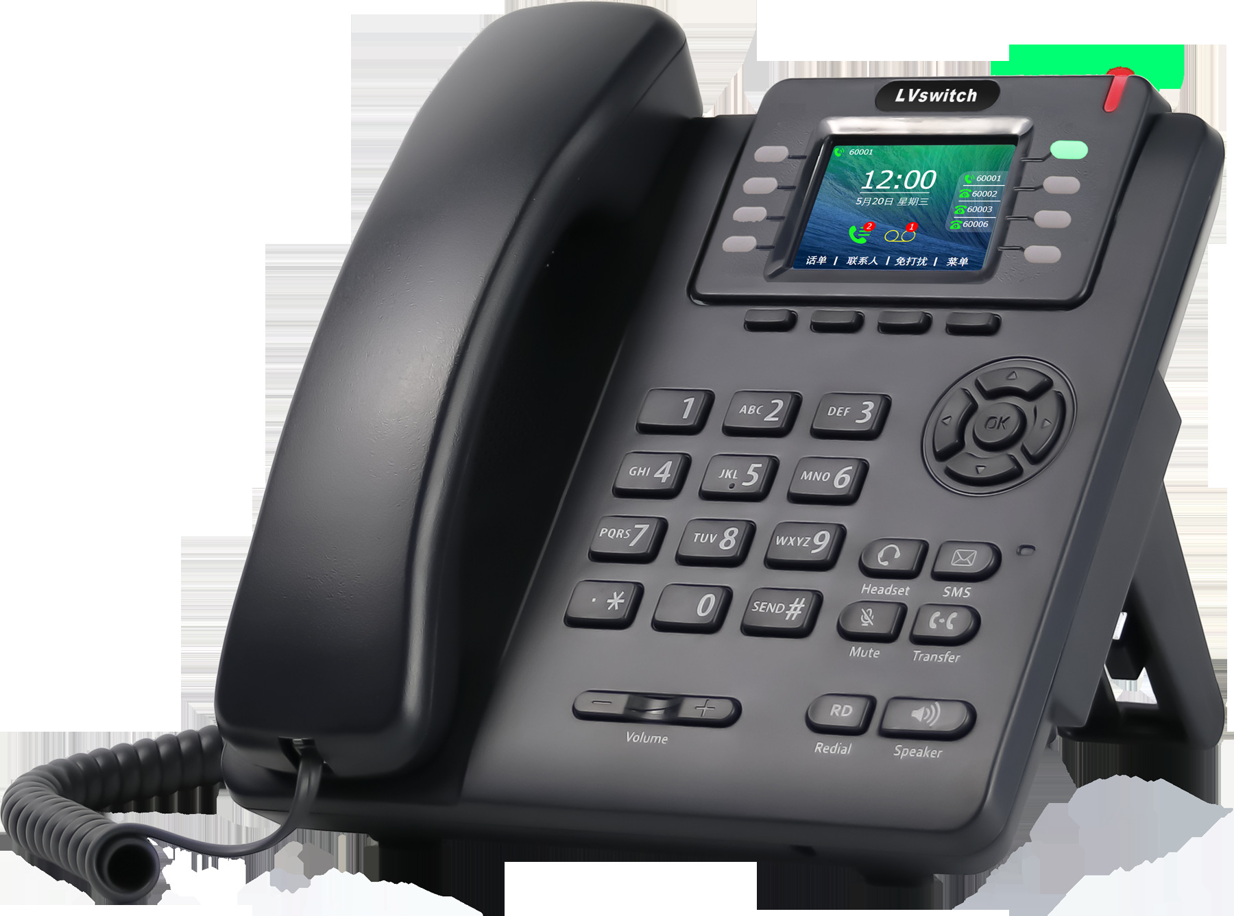 Lowway Lvswitch Sip-T800 Ip Network Telephone Sip Telephone Ip Telephone with Poe