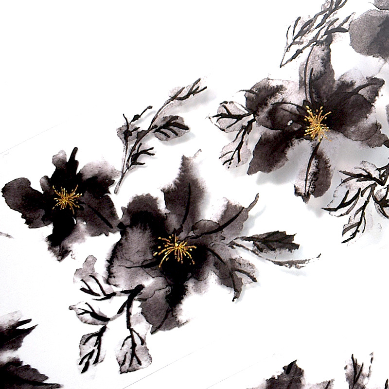 Customized Transparent Gold Foil DIY Decorative Pet Journal Tape, Same Style as Xiaohongshu Journal Club