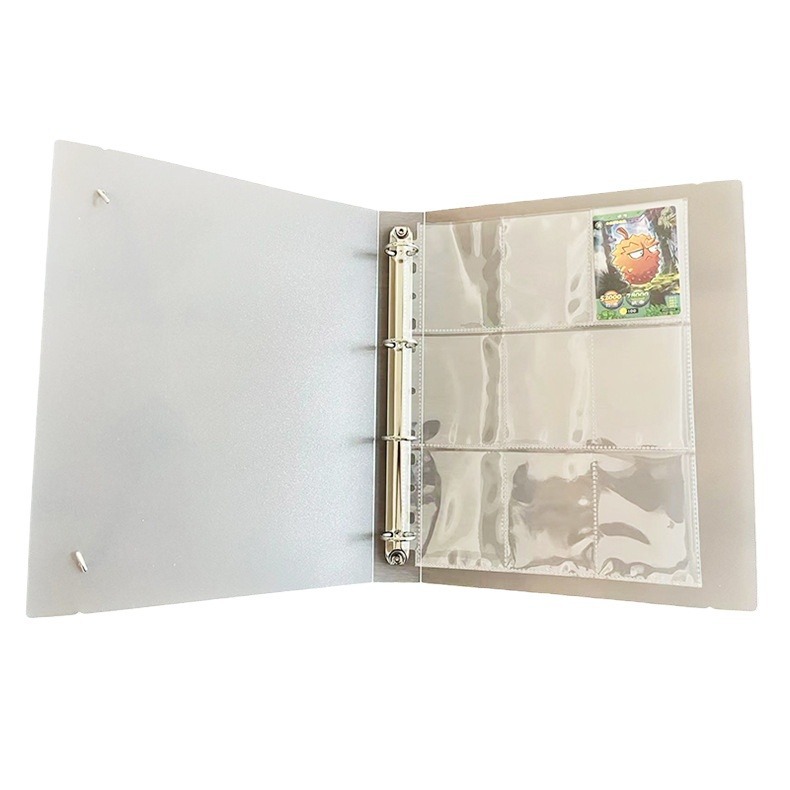 Card Book Inner Page 9 Palace Loose-leaf Core Game Card Book PP Double-sided 3-hole A4 Transparent Album Replacement Card Book