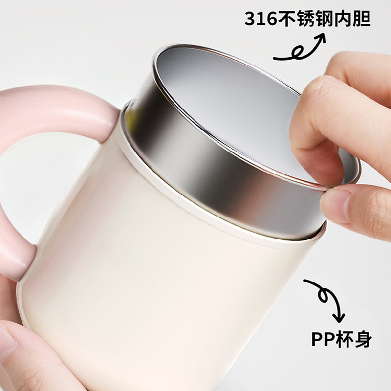 New Kidsren's 316 Stainless Steel Mouthwash and Toothbrushing Cup Mark Water Cup Milk Cup Simple Design Gift High Appearance