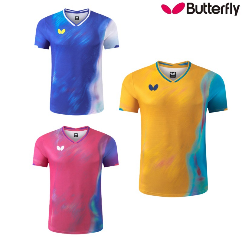 2025 Костюм для настольного тенниса Butterfly Линь Юнру Тот же стиль Взрослый Быстросохнущий дышащий тренировочный костюм Форма для соревнований Детская футболка Короткий рукав