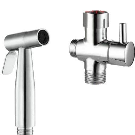 Toilet Companion with One Inlet and Two Outlets, Triangular Valve for Bathroom, Bidet Sprayer, High-Pressure Booster Spray Gun, Water Gun Nozzle