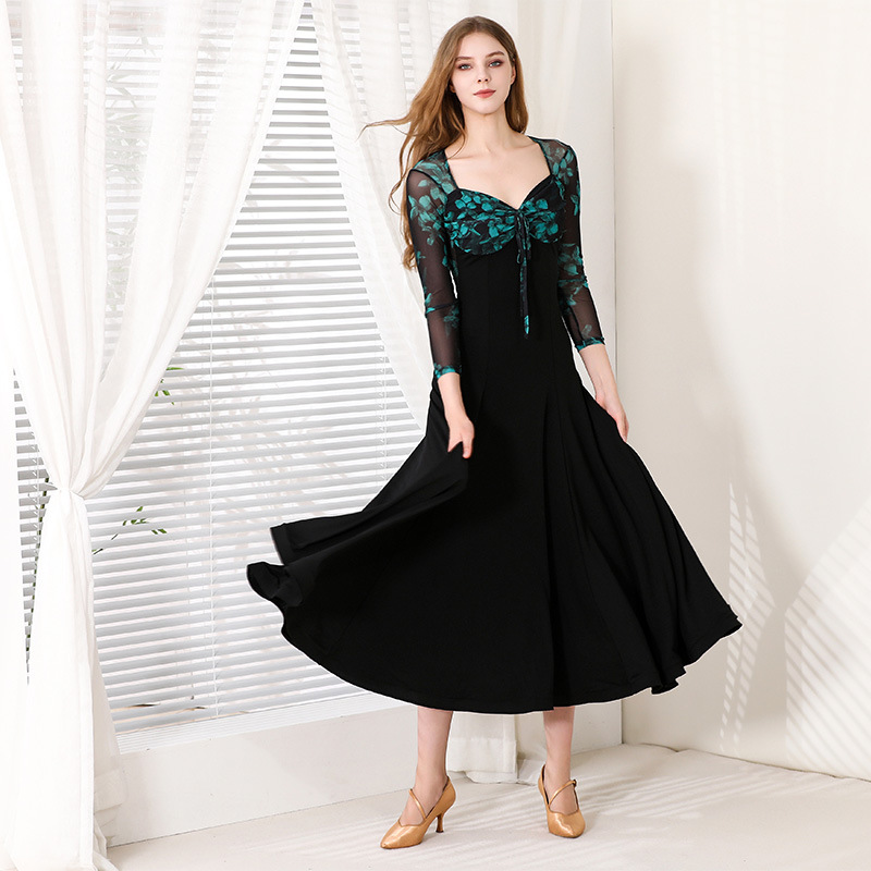 Mei feather night Paris! MY902 Modern Dance Dress Ballroom Dance dress Ballroom Dance Dress Waltz Big Swing Dress