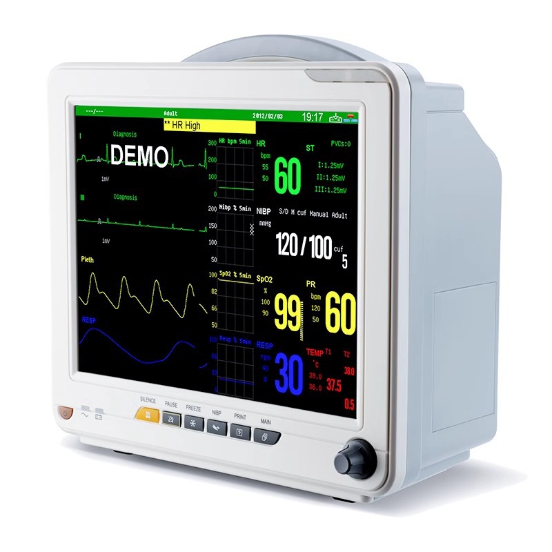 Shibo Rui Medical Multi-Parameter Ecg Monitor 12-Inch 6-Parameter Real-Time Detection Portable Spr9000N