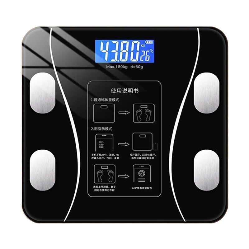 Foreign trade cross-border dedicated to Bluetooth weighing scale intelligent home electronic body scale health scale body fat scale APP generation