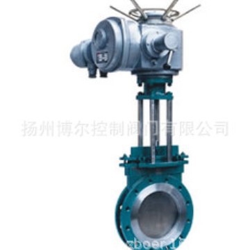 Dark Bar Electric Knife Gate Valve Pz973H-10C Dark Plate Knife Type Gate Valve Wear-Resistant Plug-In Valve