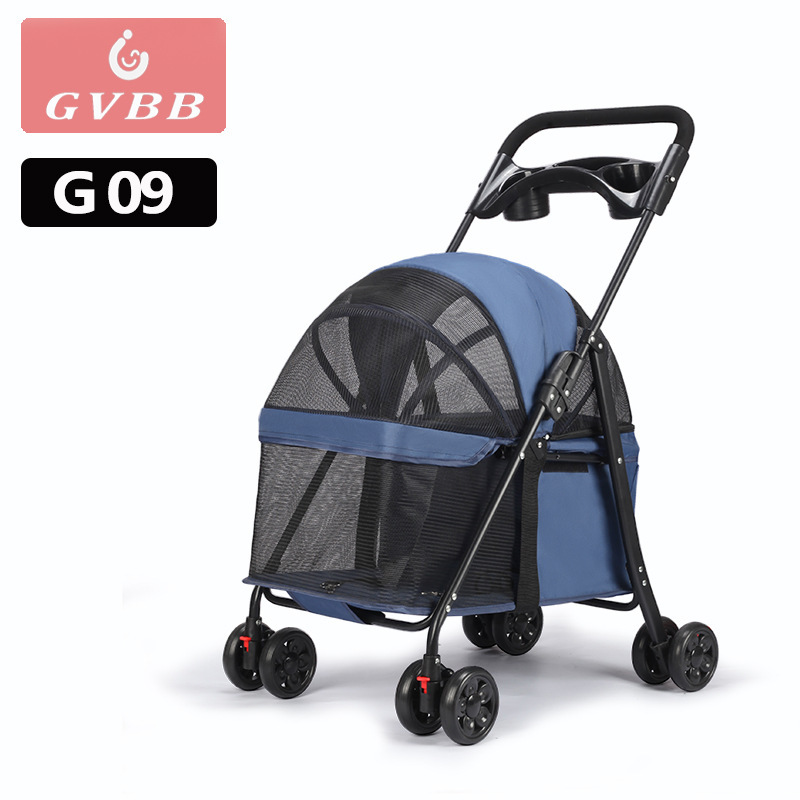 Коляска для питомцев маленьких собак и кошек легкая складная для прогулок