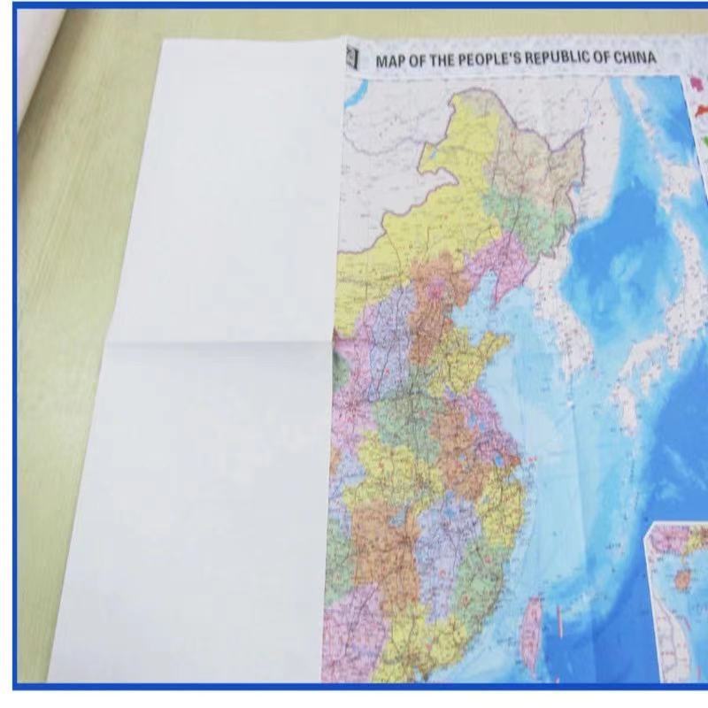 China map world map fully open 1.06m × 0.76m ratio 1 to 36000000 all kinds of maps