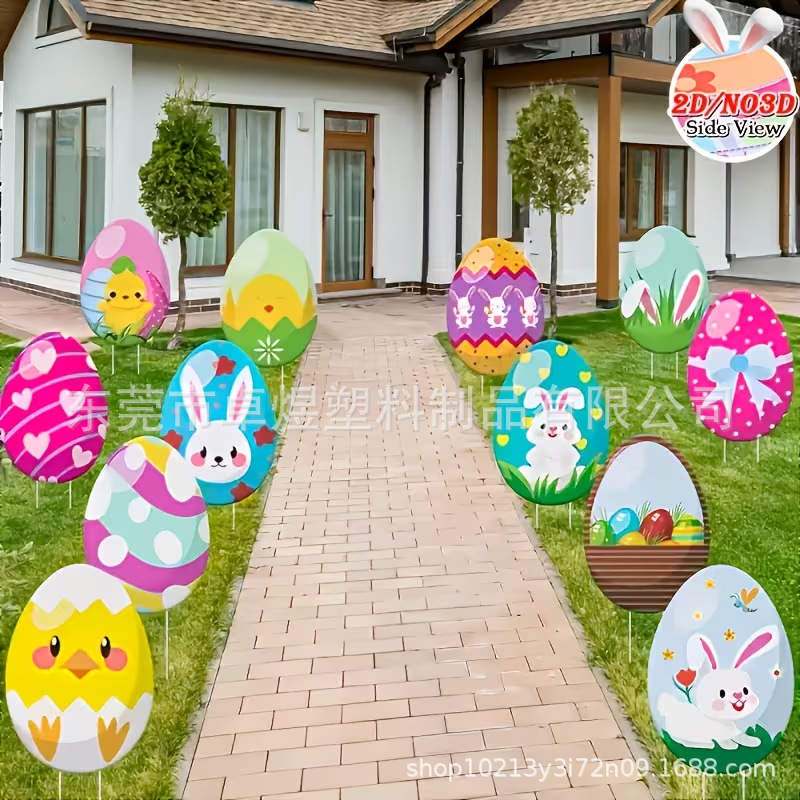 Знак для пола на Пасху 2026 года, новый стиль, пластиковый, пустотелый, гофрированный