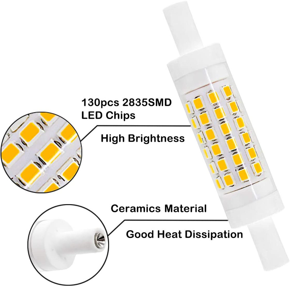 Ceramic Led R7S 15X78Mm European Patent 0-100% Dimmable Floodlight Amazon Light Source R7S